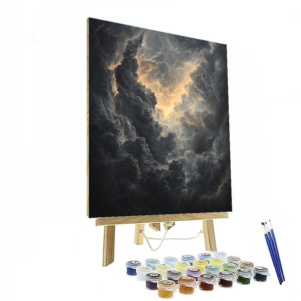 Leonardo Da Vinci Inspired Mythic Dragon Cloudform Painting by numbers kit