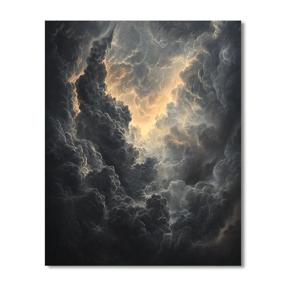 Leonardo Da Vinci Inspired Mythic Dragon Cloudform Painting by numbers kit
