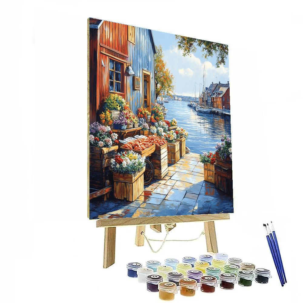 Historic Market Square At Old Town Helsinki Finland painting number kit