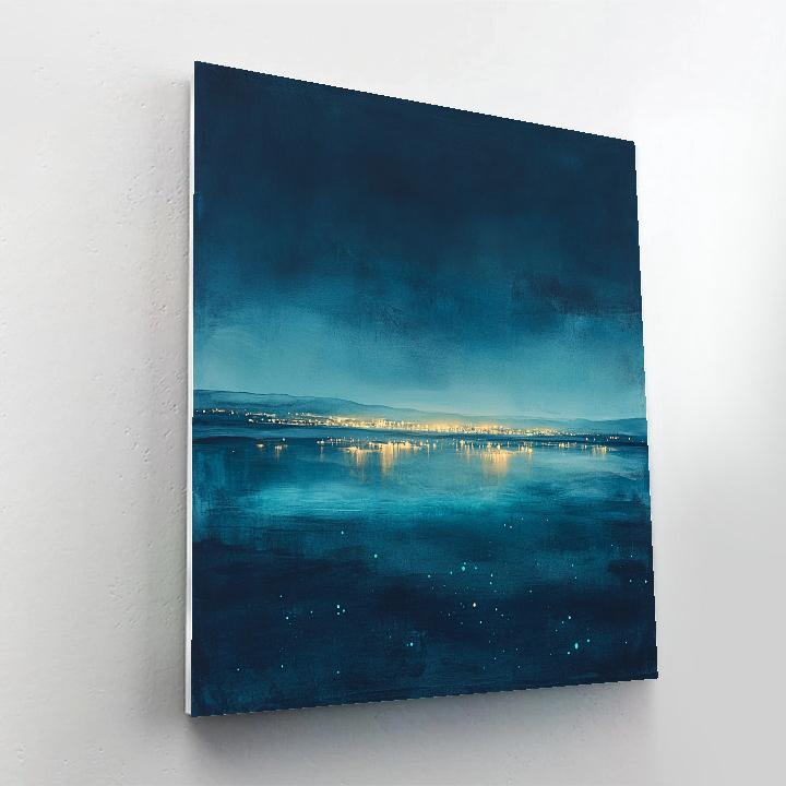 Leonardo Da Vinci Inspired Citylights As Bioluminescent Mist paint by numbers