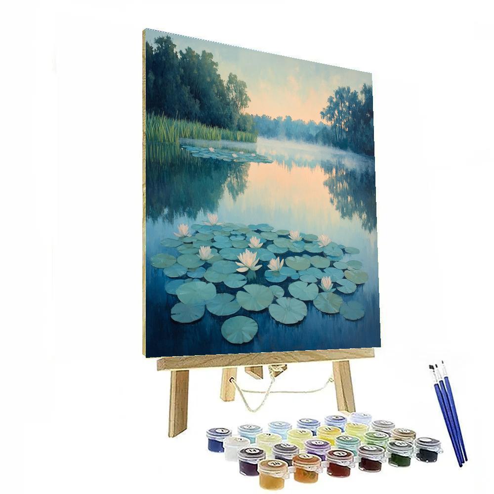 Claude Monet Inspired Dawn Over Misty Water Garden Paint by numbers kits