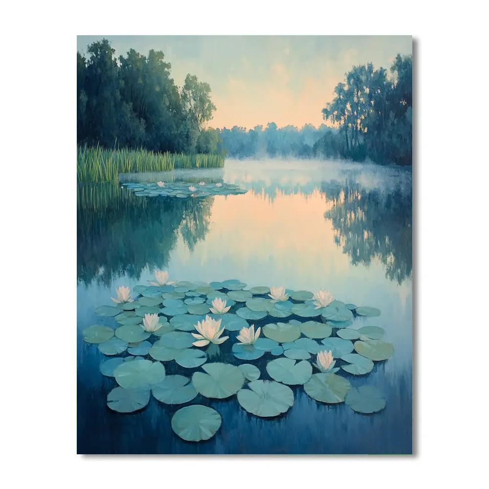 Claude Monet Inspired Dawn Over Misty Water Garden Paint by numbers kits