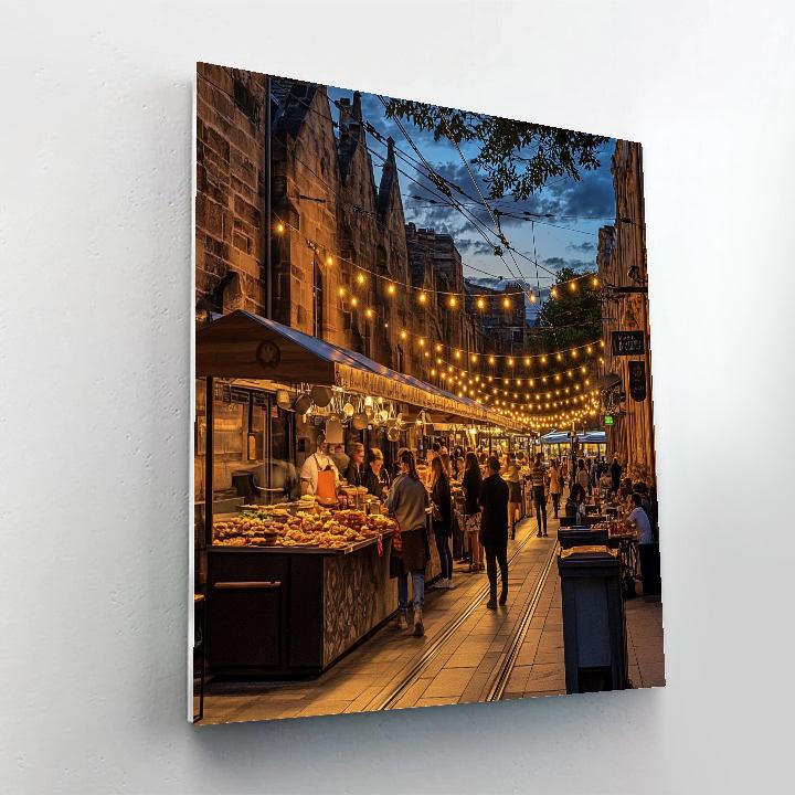 Street Food Vendors On George Street Sydney Australia Paint by numbers kits