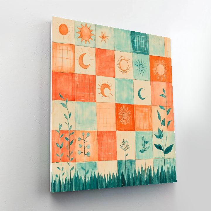 Paul Klee Inspired Planetary Garden paint by number