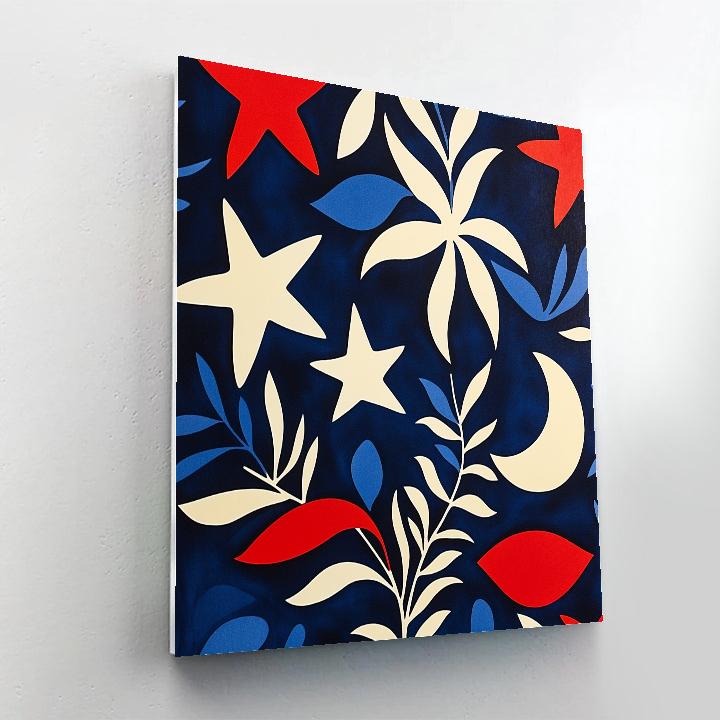 Matisse Inspired Cutout Constellations paint by number