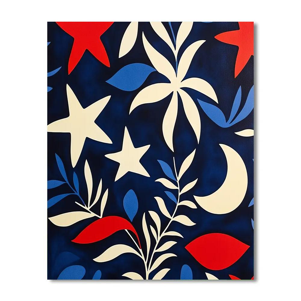 Matisse Inspired Cutout Constellations paint by number