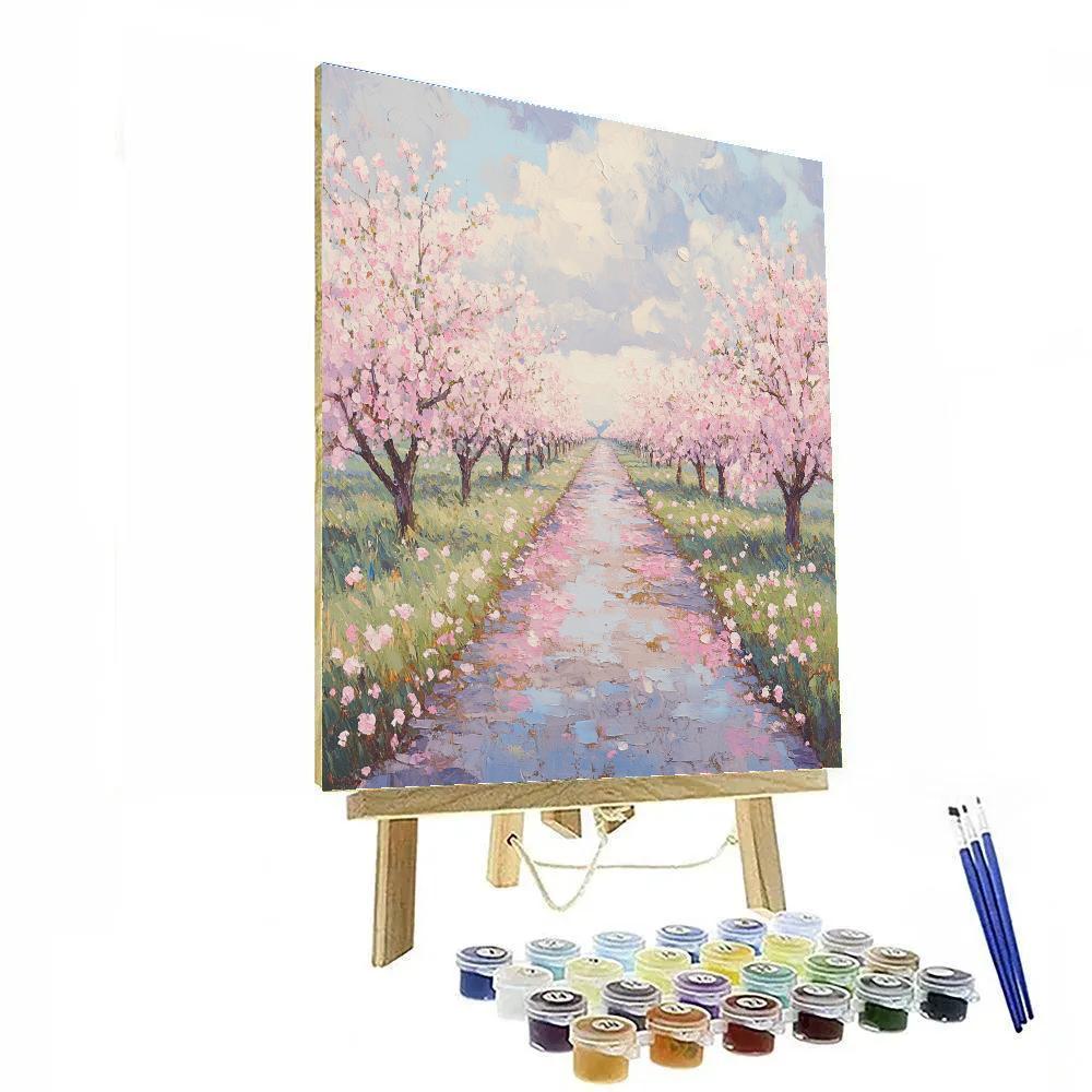 Claude Monet Inspired Spring Orchard After Rain Number painting