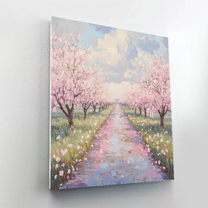 Claude Monet Inspired Spring Orchard After Rain Number painting