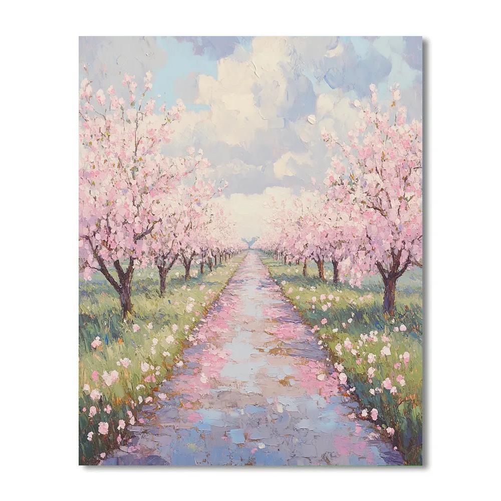 Claude Monet Inspired Spring Orchard After Rain Number painting