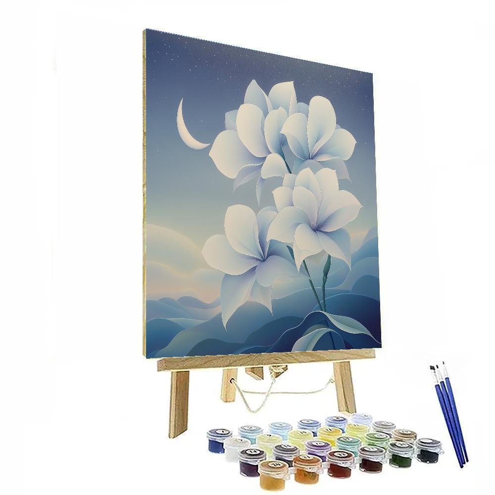 Okeeffe Inspired Lunar Orchid Numbered painting kits