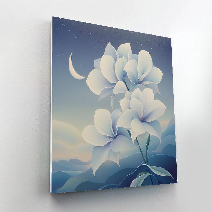 Okeeffe Inspired Lunar Orchid Numbered painting kits