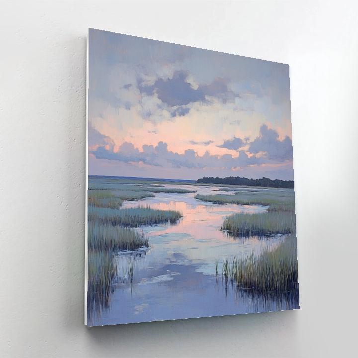 Claude Monet Inspired Lavender Twilight Over Marshlands Paint by numbers kits