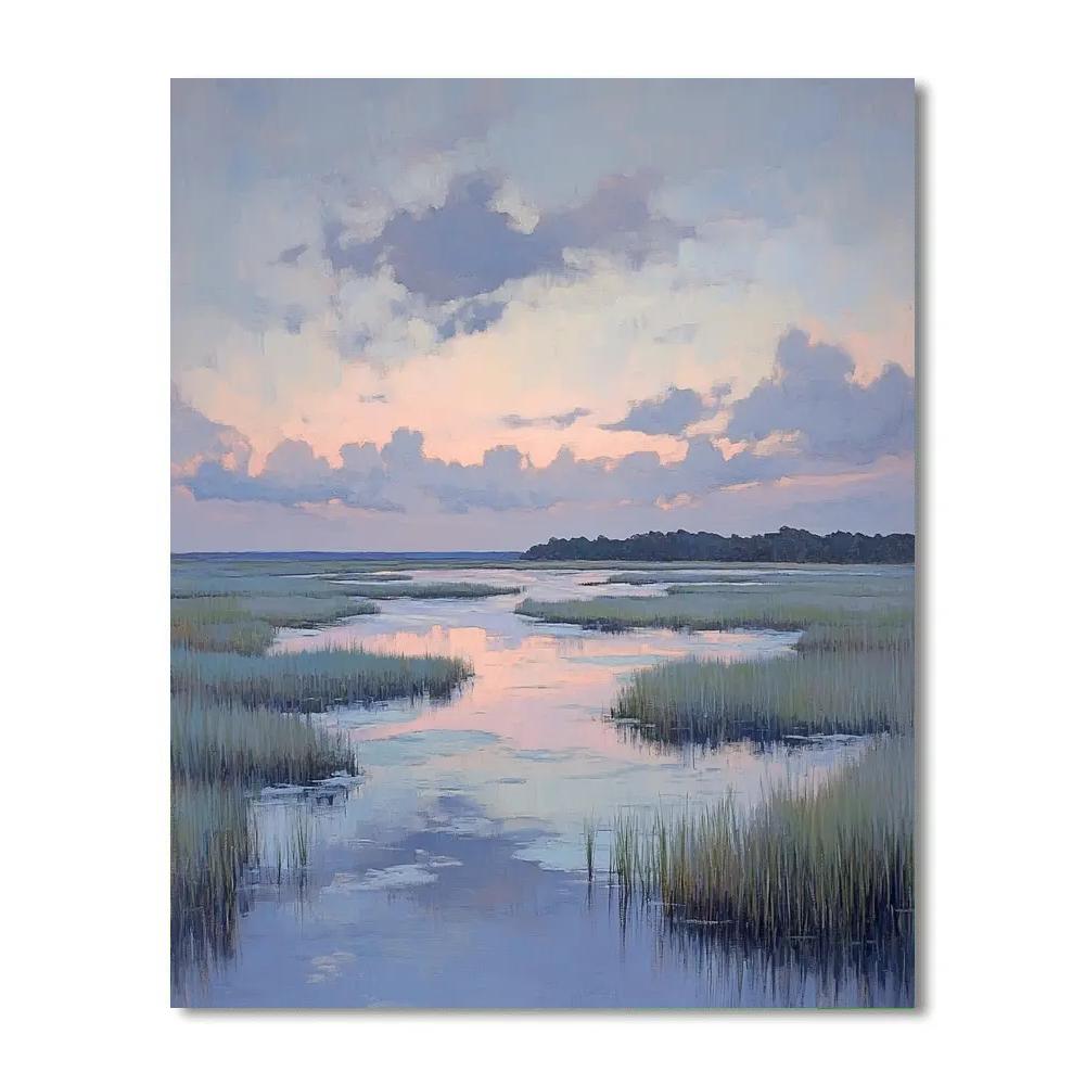 Claude Monet Inspired Lavender Twilight Over Marshlands Paint by numbers kits