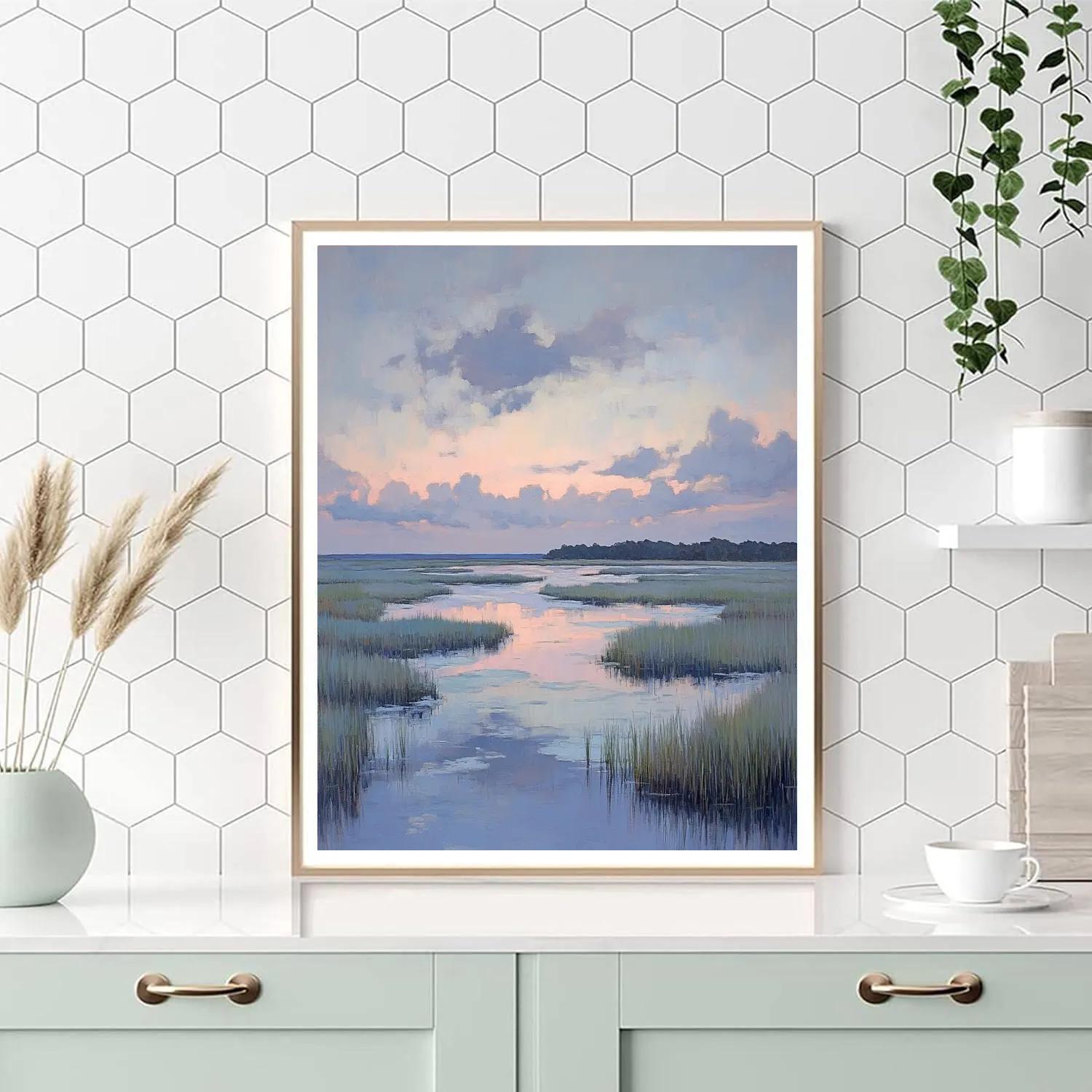 Claude Monet Inspired Lavender Twilight Over Marshlands Paint by numbers kits