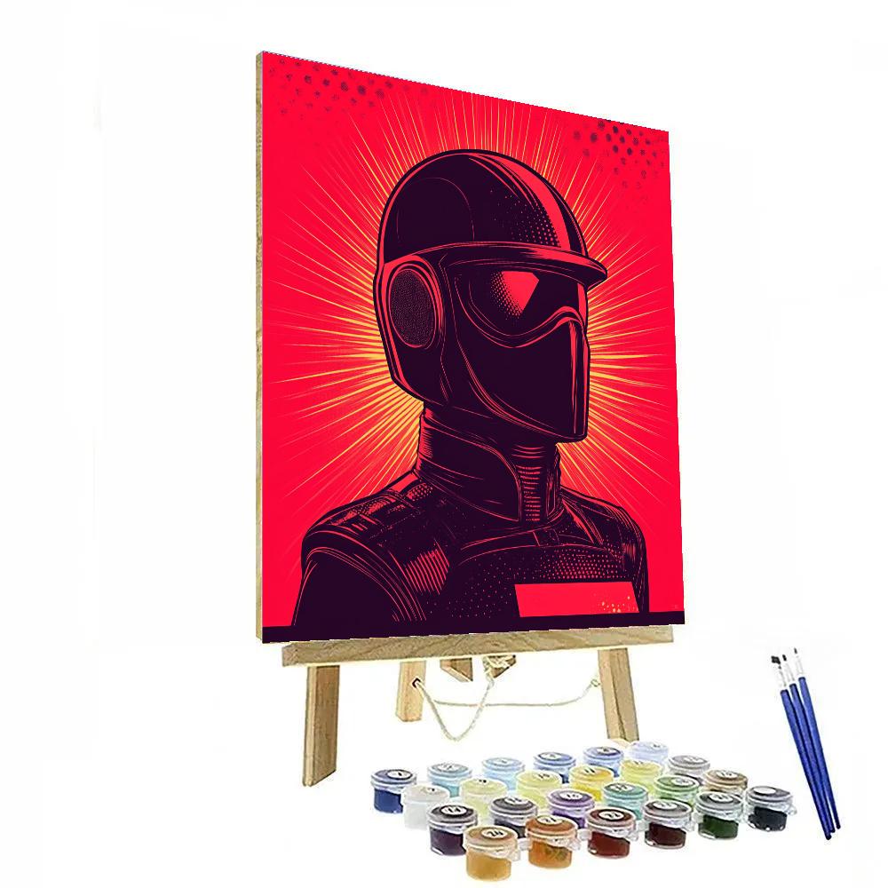 Lichtenstein Inspired Pop Astronaut Portrait Numbered painting kits