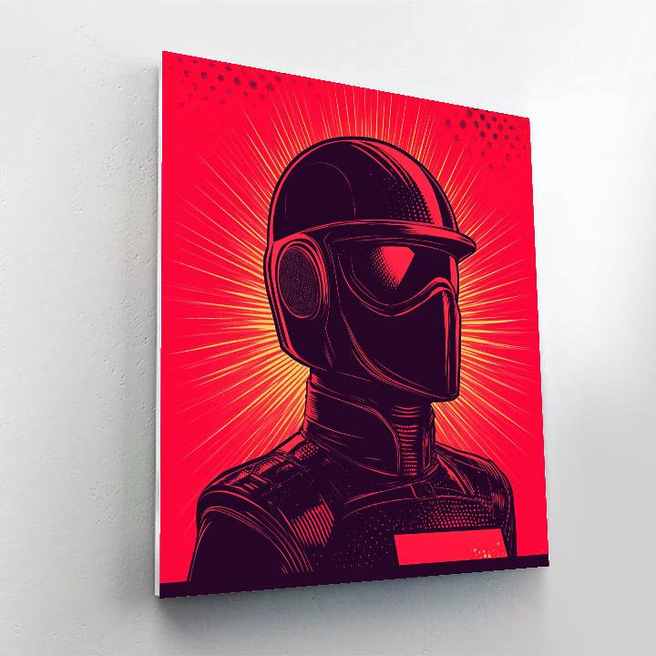 Lichtenstein Inspired Pop Astronaut Portrait Numbered painting kits