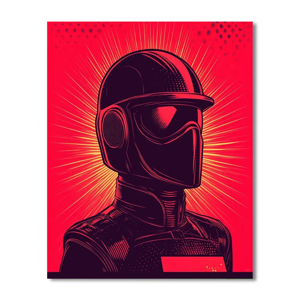 Lichtenstein Inspired Pop Astronaut Portrait Numbered painting kits
