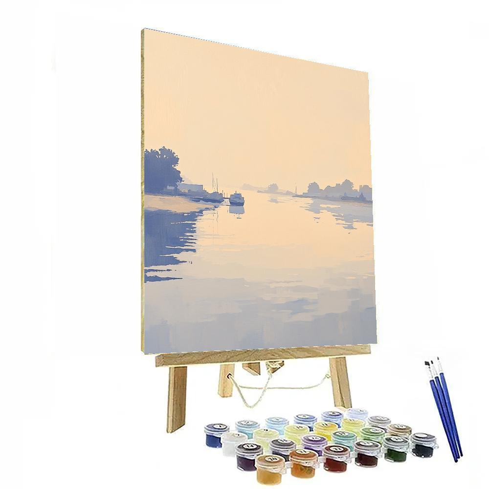 Claude Monet Inspired Morning Fog On River Estuary Numbered painting kits