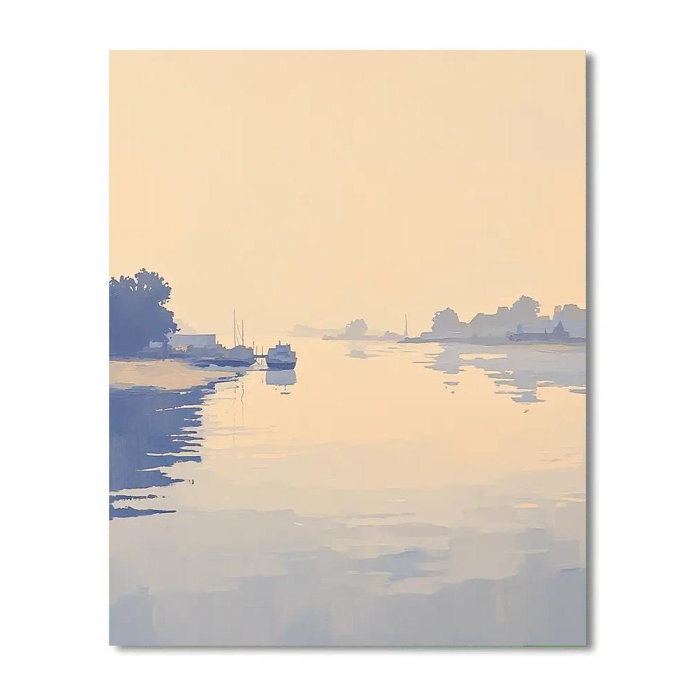 Claude Monet Inspired Morning Fog On River Estuary Numbered painting kits