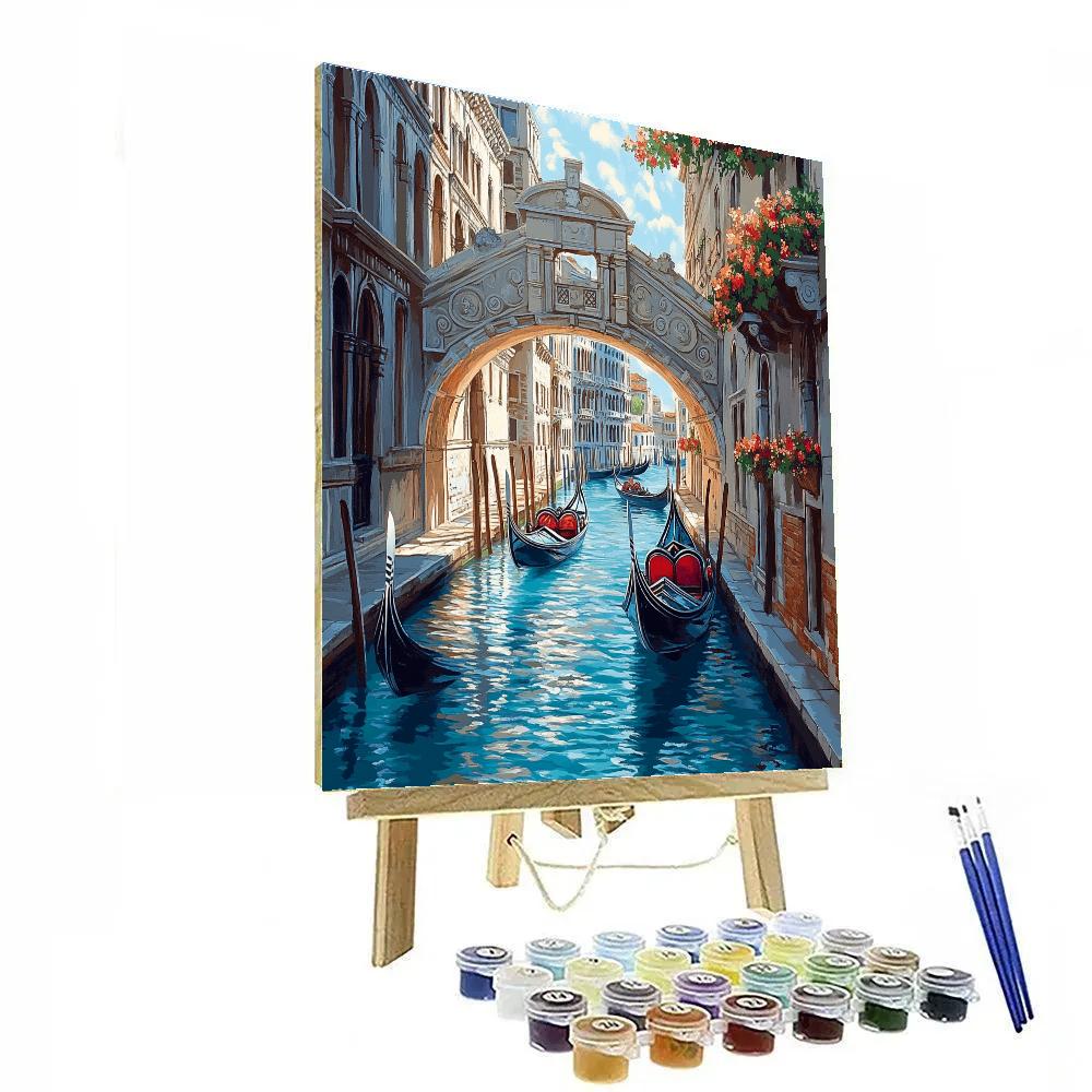The Bridge Of Sighs And Venetian Canals Venice Italy paint by numbers