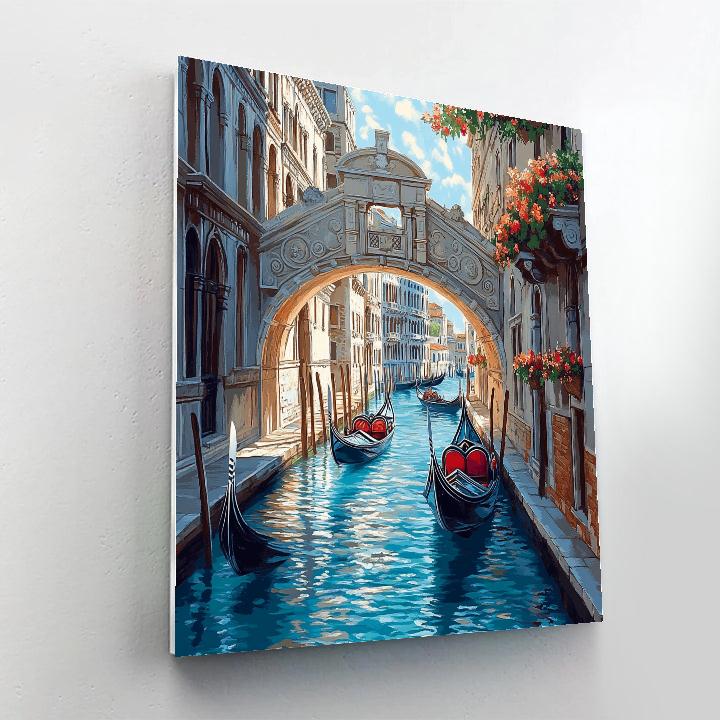 The Bridge Of Sighs And Venetian Canals Venice Italy paint by numbers