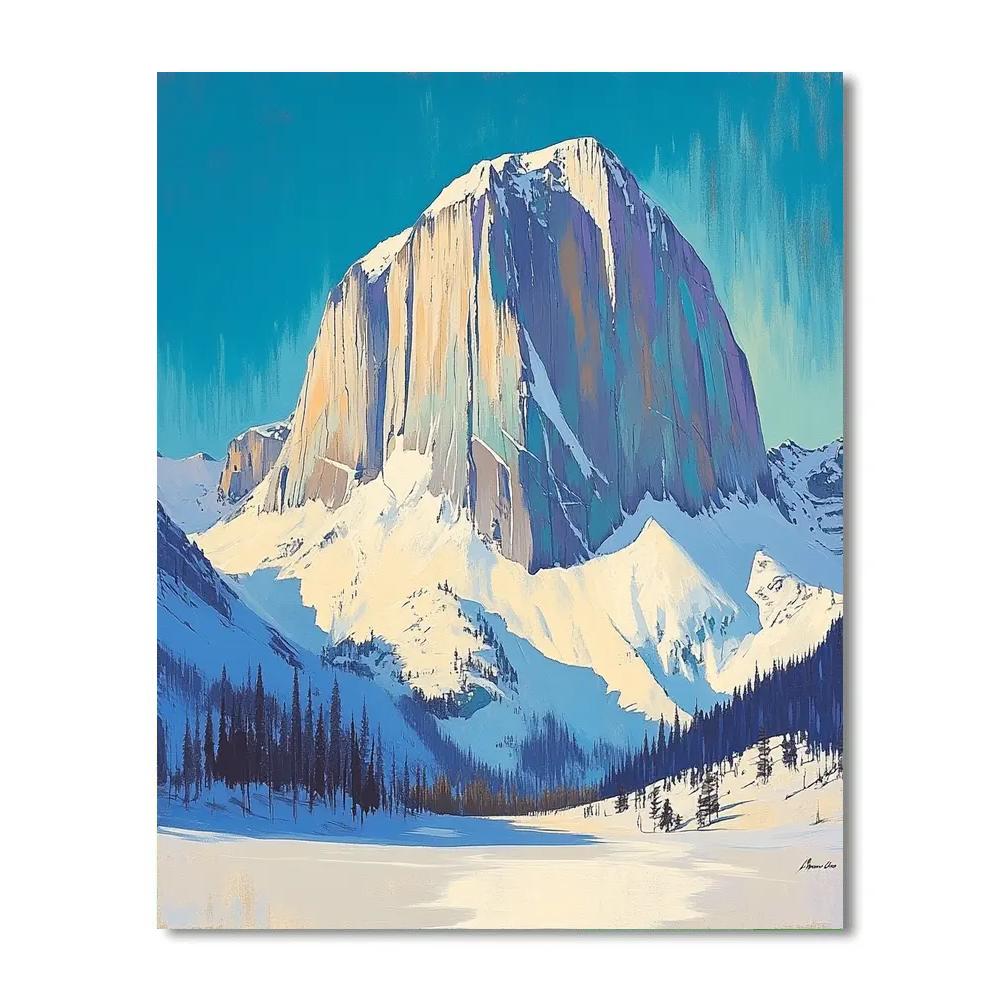 Lawren Harris Inspired Cathedral Glacier And Indigo Shadow Basin painting number kit