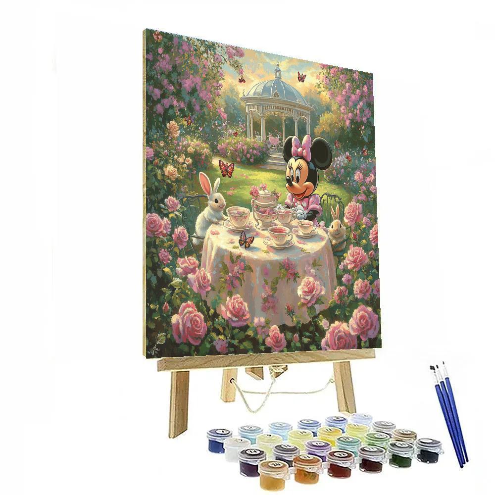Minnie Mouse Tea Garden Disney Inspired Painting by numbers kit