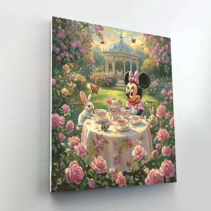 Minnie Mouse Tea Garden Disney Inspired Painting by numbers kit