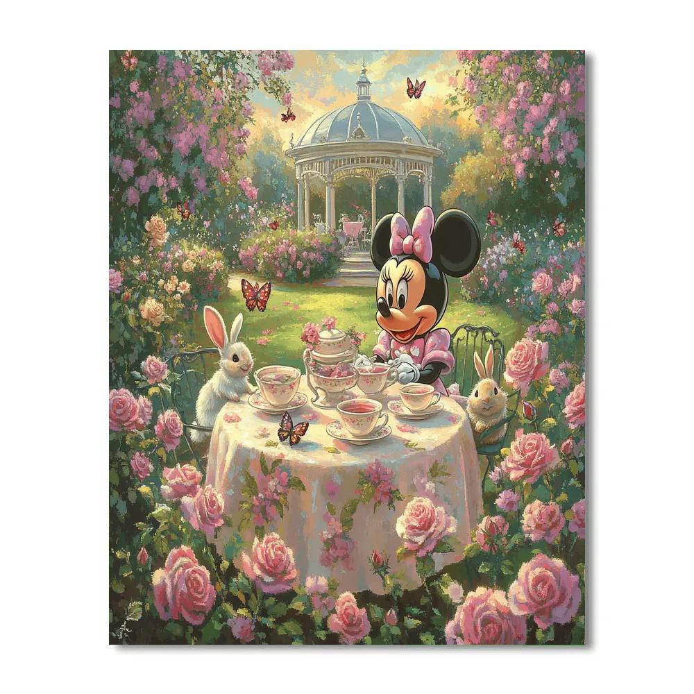 Minnie Mouse Tea Garden Disney Inspired Painting by numbers kit