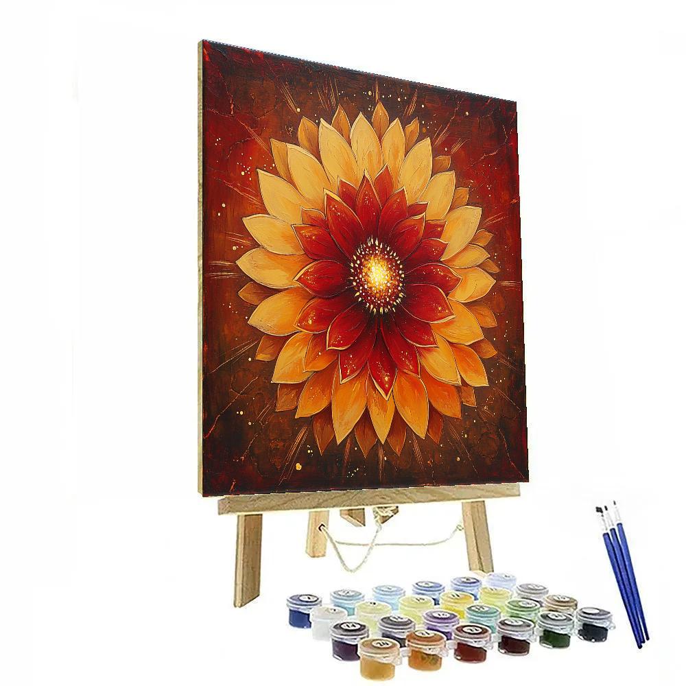 Frida Kahlo Inspired Supernova Marigold Bloom painting number kit