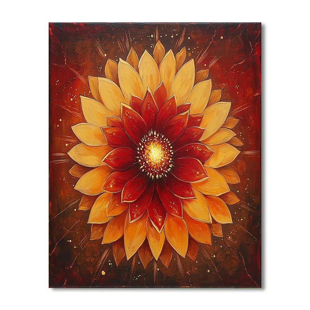 Frida Kahlo Inspired Supernova Marigold Bloom painting number kit