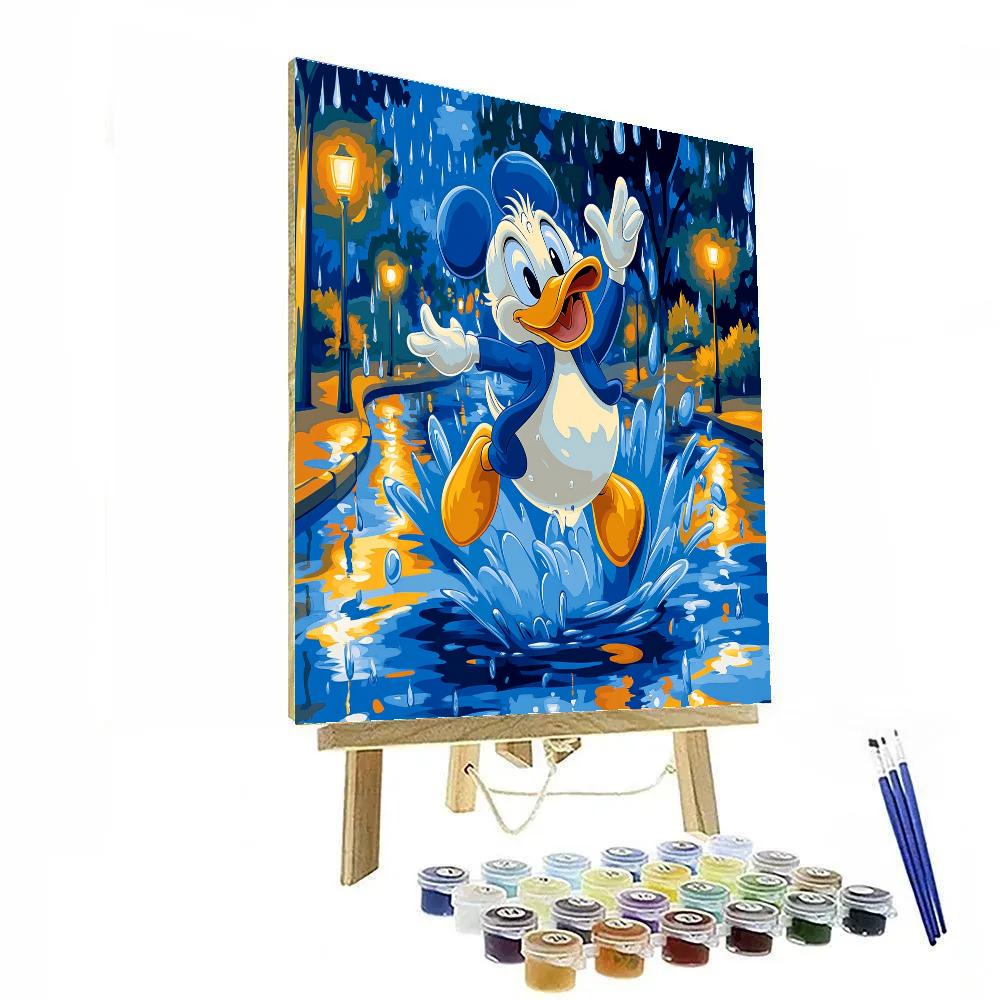 Donald Duck Rainy Day Splash Disney Inspired Numbered painting kits