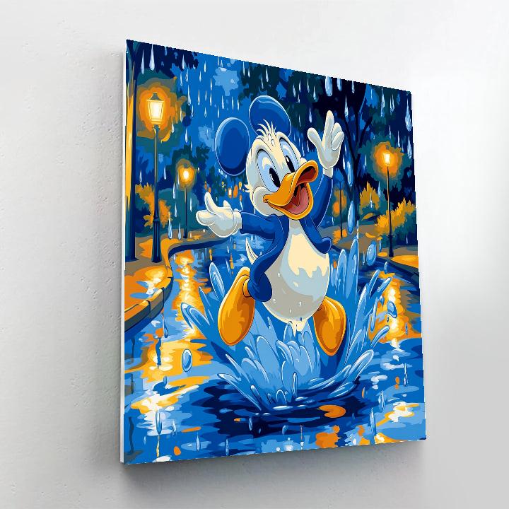 Donald Duck Rainy Day Splash Disney Inspired Numbered painting kits