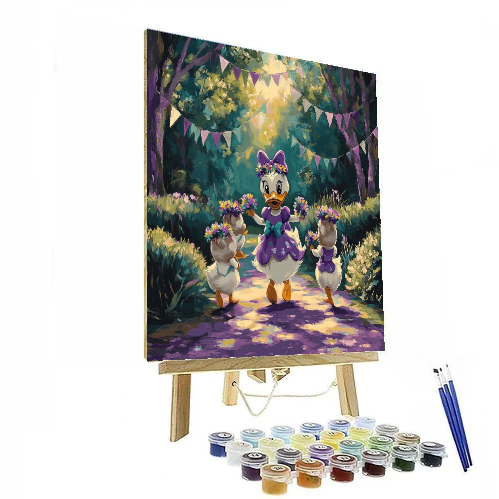 Daisy Duck Garden Parade Disney Inspired DIY paint by numbers
