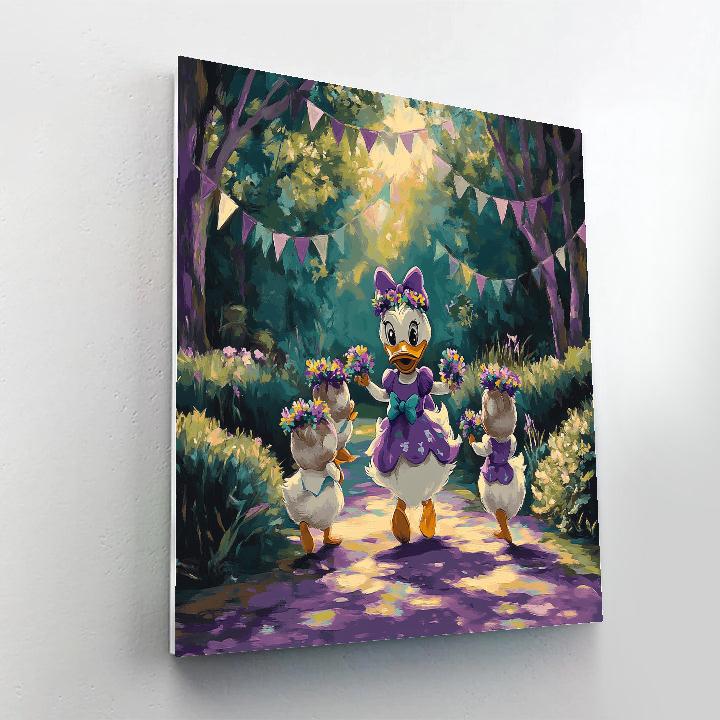 Daisy Duck Garden Parade Disney Inspired DIY paint by numbers