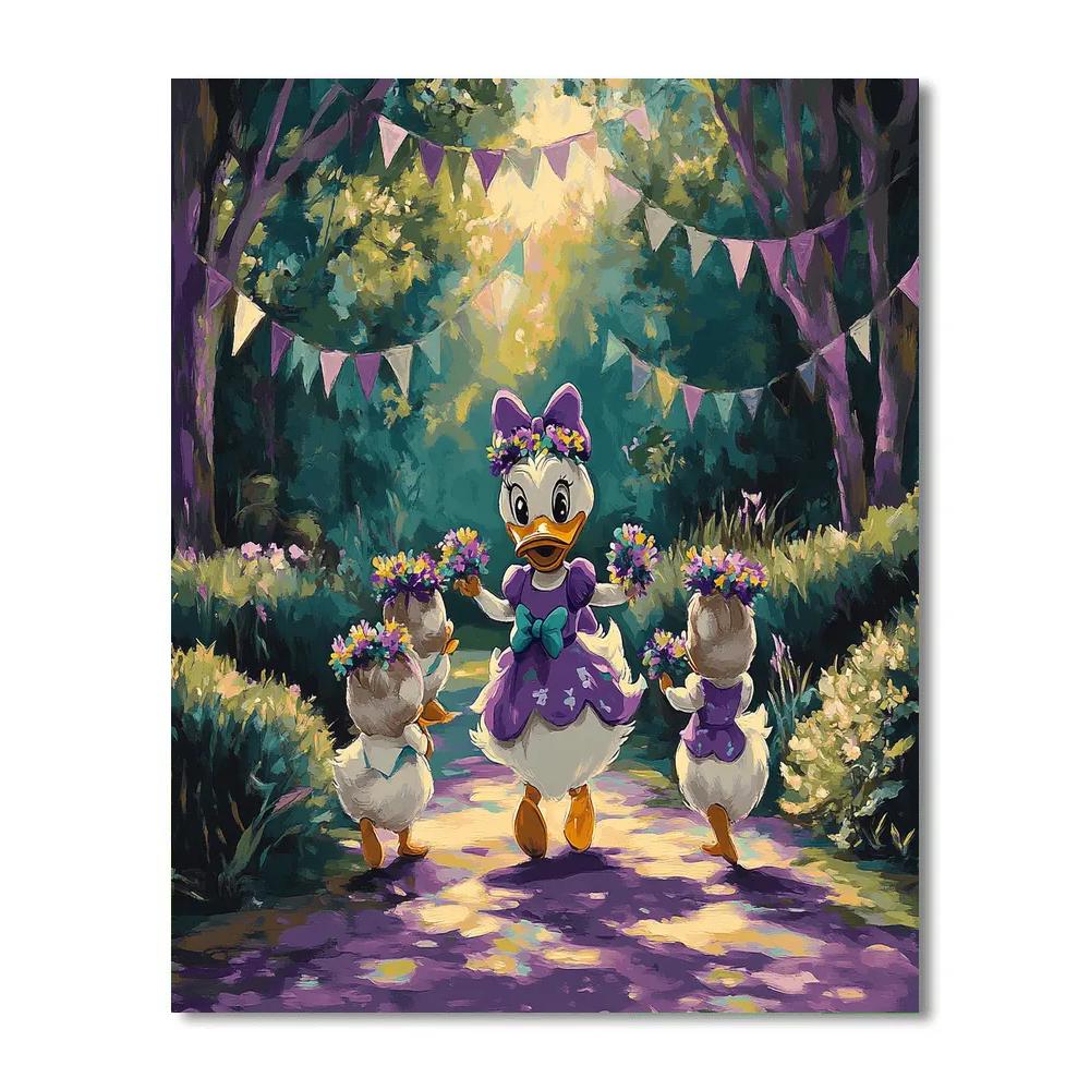 Daisy Duck Garden Parade Disney Inspired DIY paint by numbers