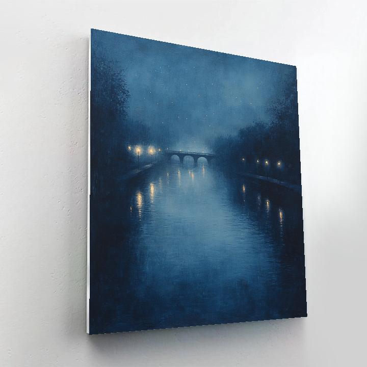 Whistler Inspired Nocturne River And Stars Paint by numbers art