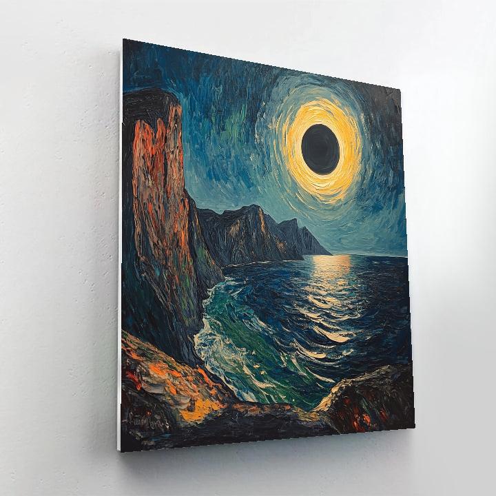 Edvard Munch Inspired Eclipse Over Trembling Fjord Paint by numbers kits