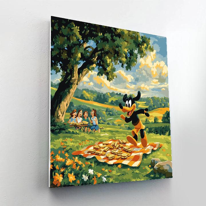 Goofy Picnic Surprise Disney Inspired painting number kit