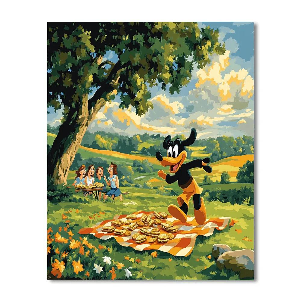 Goofy Picnic Surprise Disney Inspired painting number kit