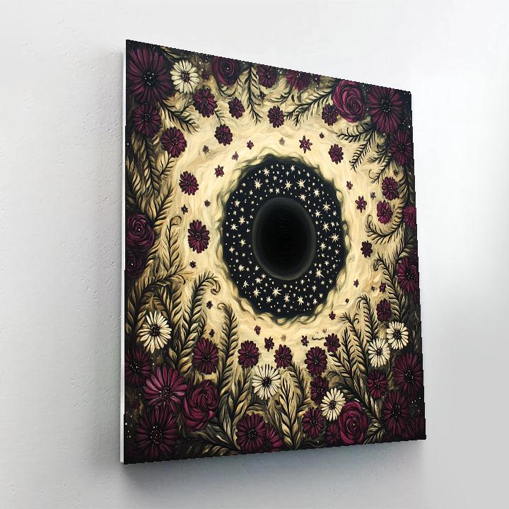 Frida Kahlo Inspired Black Hole Heart Of Night Blooms Painting by numbers kit