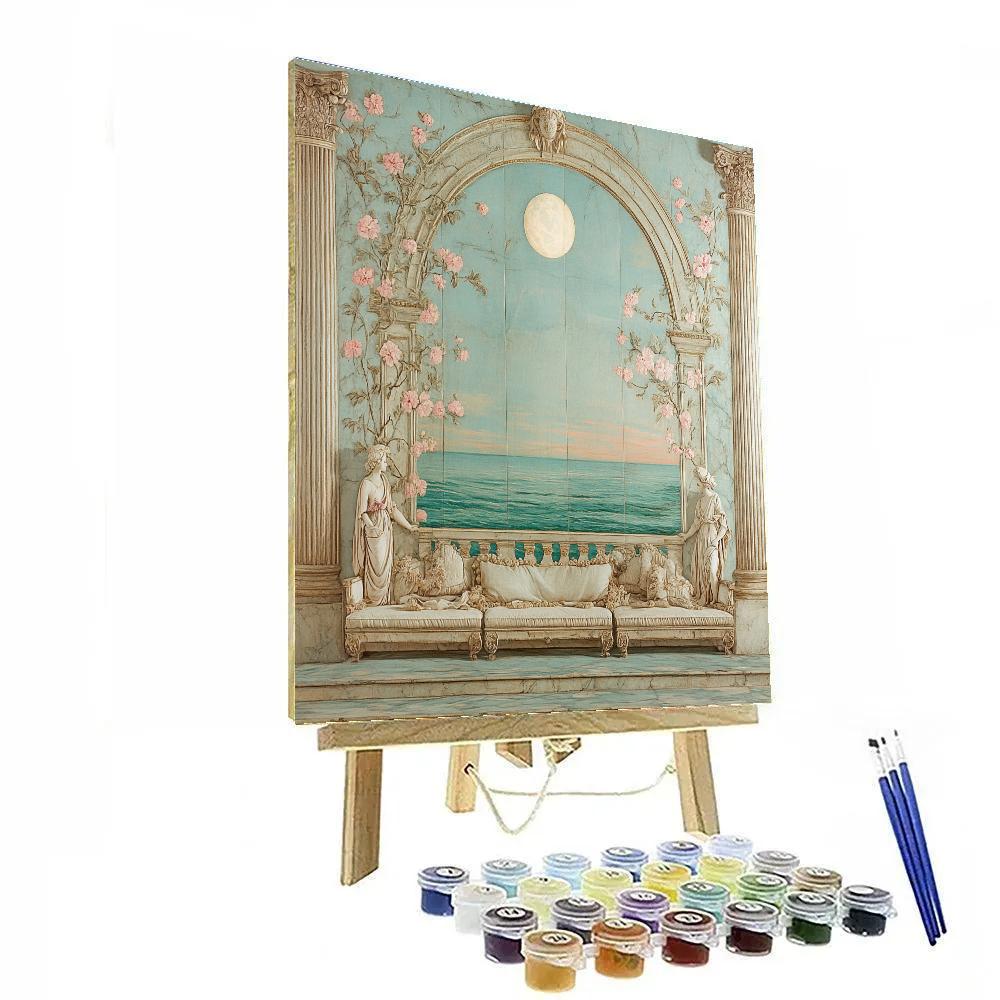 Alma Tadema Inspired Marble Sky Terrace paint by number
