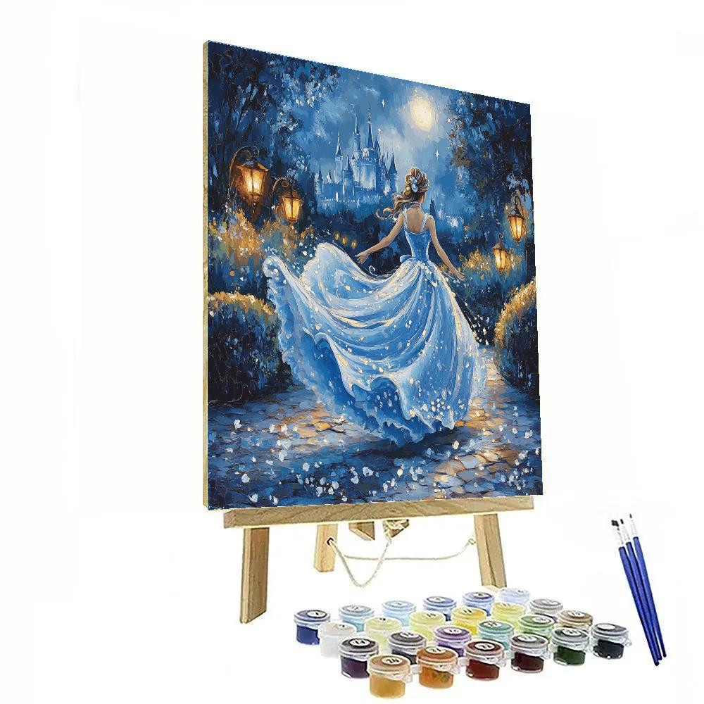 Cinderella Midnight Garden Dance Disney Inspired Paint by numbers art
