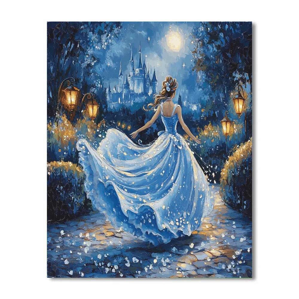 Cinderella Midnight Garden Dance Disney Inspired Paint by numbers art