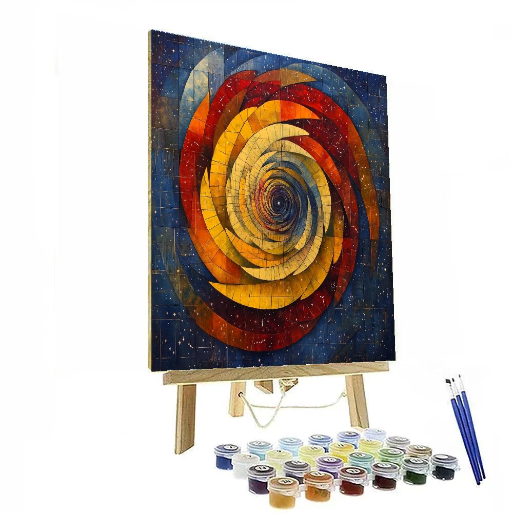 Frida Kahlo Inspired Time Dilation Spiral Of Petal Clocks DIY paint by numbers