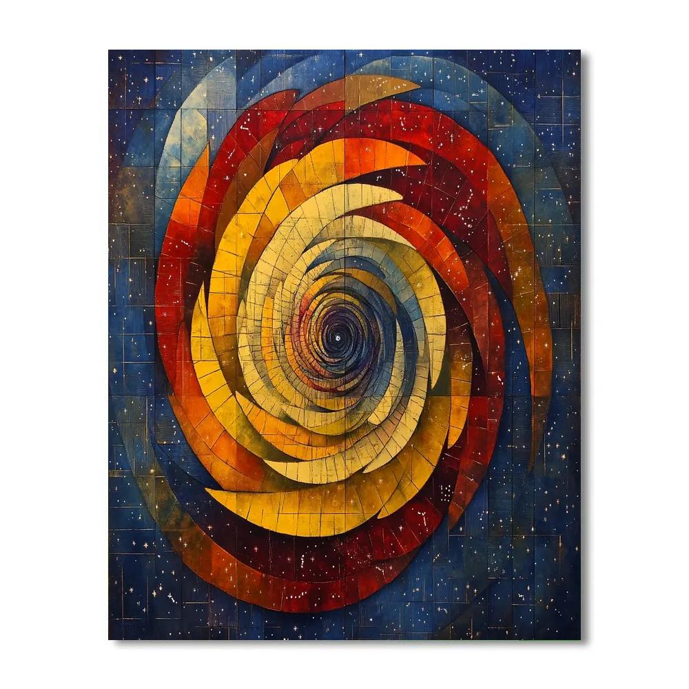 Frida Kahlo Inspired Time Dilation Spiral Of Petal Clocks DIY paint by numbers