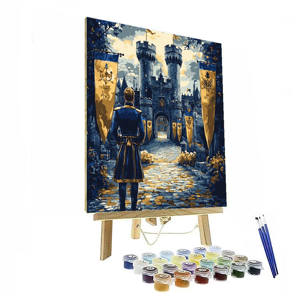 Prince Charming Castle Gate Disney Inspired Paint by numbers art