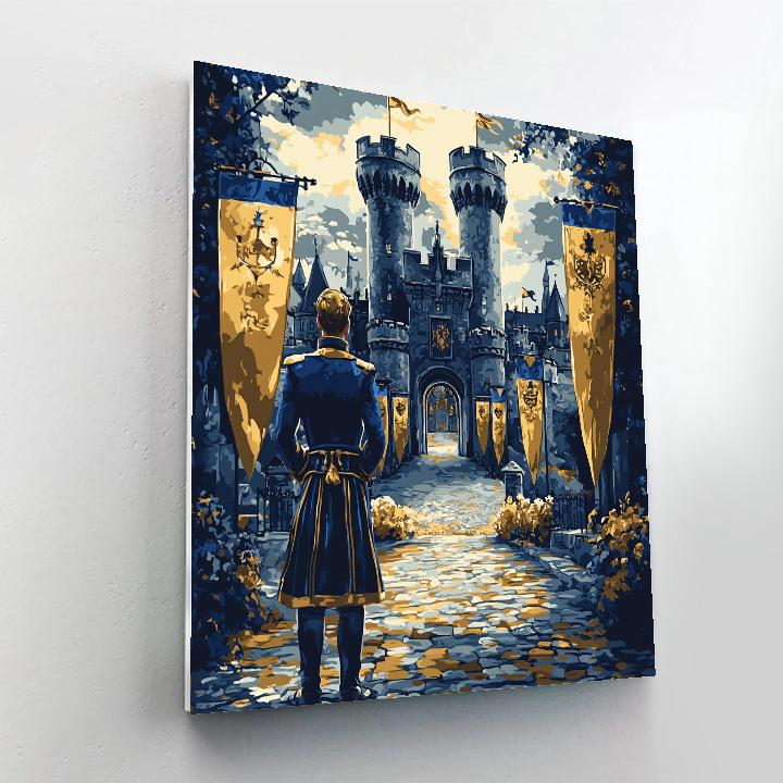Prince Charming Castle Gate Disney Inspired Paint by numbers art