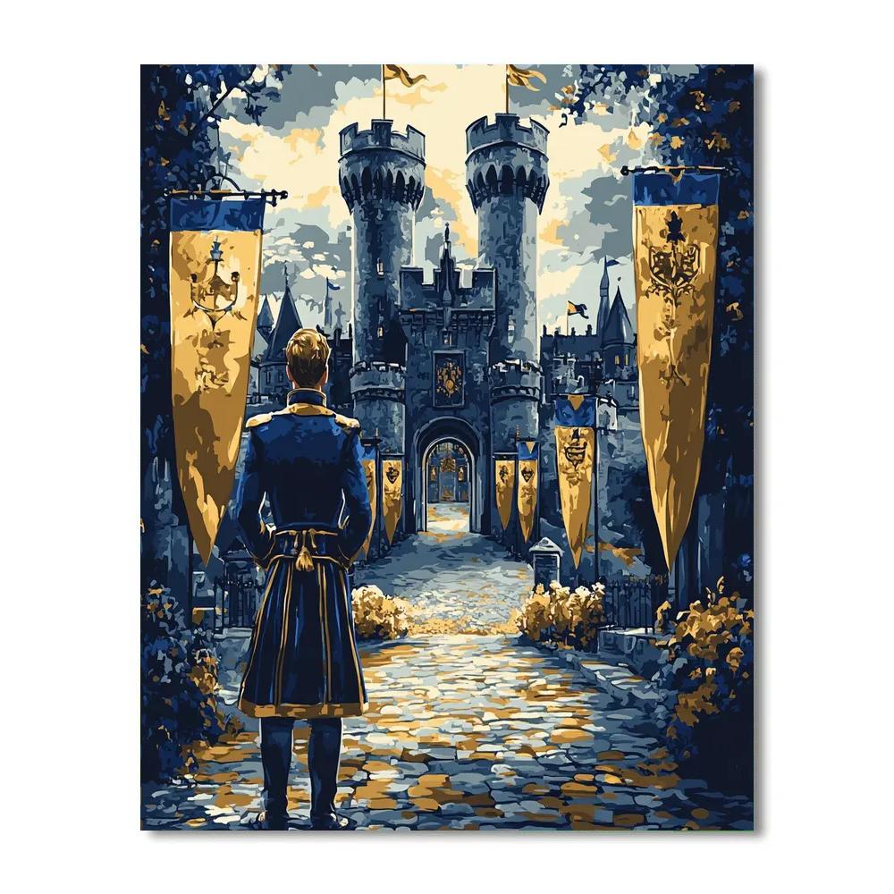 Prince Charming Castle Gate Disney Inspired Paint by numbers art