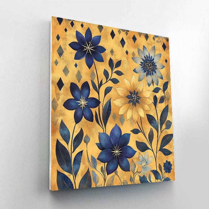 Gustav Klimt Inspired Symbolic Star Bloom Numbered painting kits